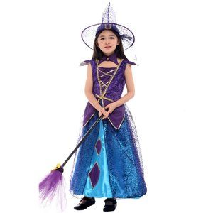Halloween Costumes for Girls - Pretty Purple Witch Costume Dress for Halloween